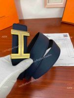 Luxury Copy Hermes Permabrass Reversible Belt Single-row Diamond H Buckle